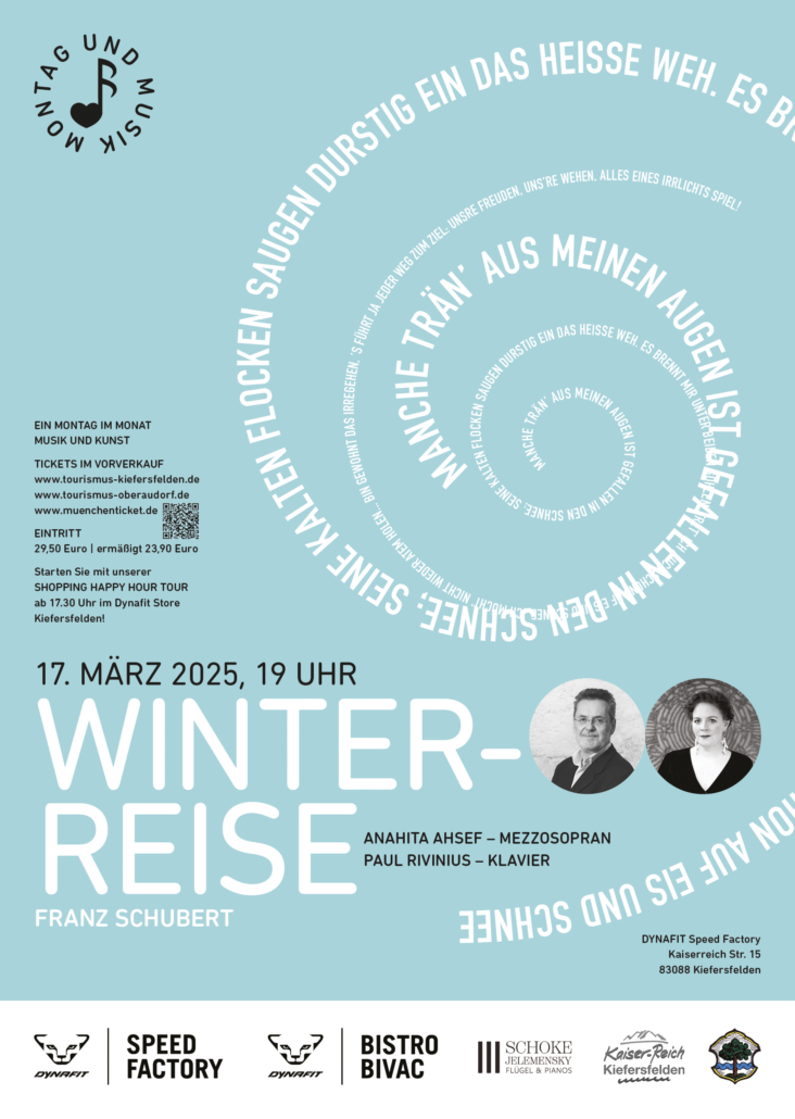 Winterreise Franz SchubertAnahita Ahsef (Mezzosopran) und Paul Rivinius (Klavier) 