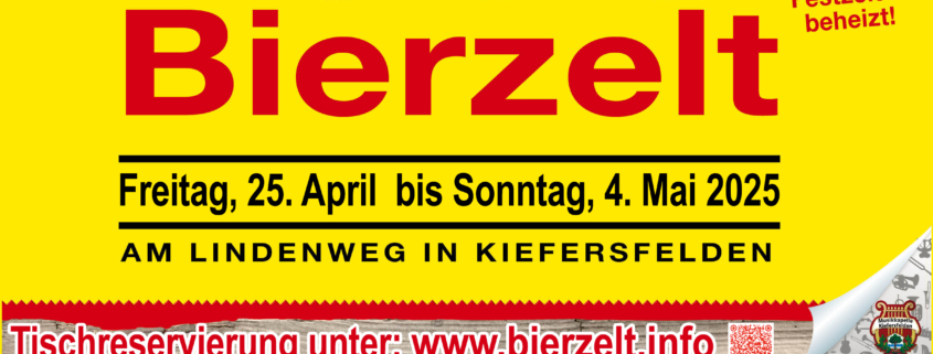 Kieferer Bierzelt Fr 25.4.-So 4.5.2025